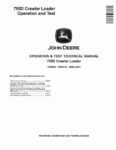 John Deere 755D Crawler Loaders Operation and Test Manual TM2366