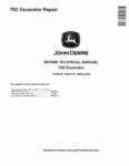 John Deere 75D Crawler Excavators Repair Manual TM10749