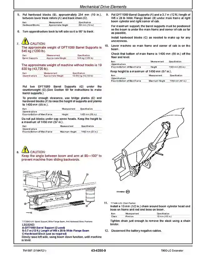 John Deere 790E LC Crawler Excavators Repair Manual TM1507
