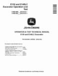 John Deere E130 and E140LC Crawler Excavators Operation and Test Manual TM14394X019
