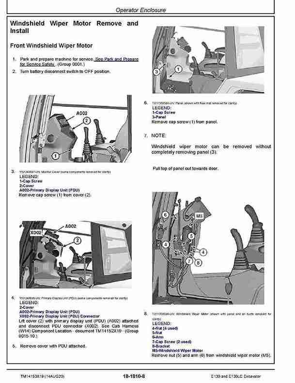 John Deere E130 and E140LC Crawler Excavators (SN. from D300003) Repair Manual TM14153X19