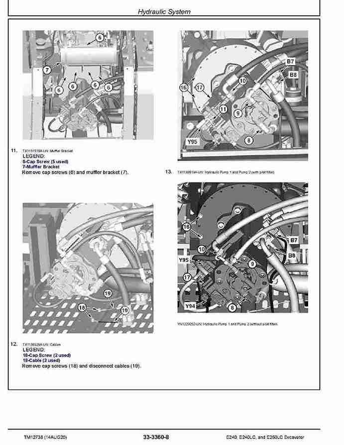 John Deere E240, E240LC and E260LC Crawler Excavators Repair Manual TM12738 John Deere E240, E240LC and E260LC Crawler Excavators Repair Manual TM12738