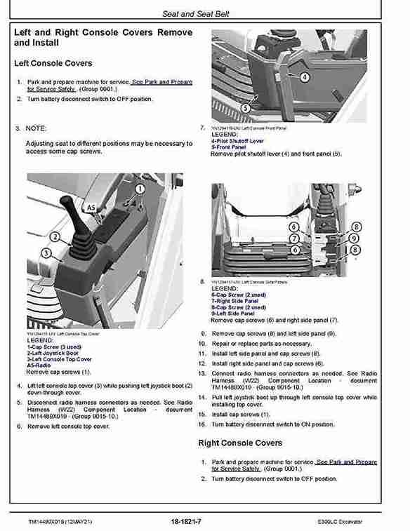 John Deere E300LC (SN. from C000001) Crawler Excavators Repair Manual TM14490X019