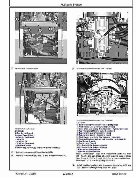 John Deere E300LC (SN. from C600002, D600014) Crawler Excavators Repair Manual TM13105X19