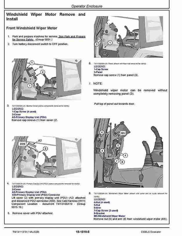 John Deere E330LC (SN. from C600002, D600025) Crawler Excavators Repair Manual TM13111X19