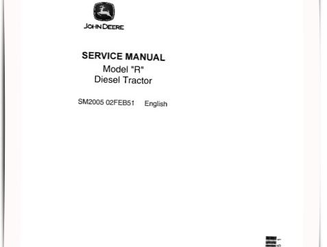 John Deere R Diesel Tractors Service Manual SM2005
