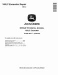 John Deere 160LC Crawler Excavators (Metric) Repair Manual TM1662 John Deere 160LC Crawler Excavators (Metric) Repair Manual TM1662