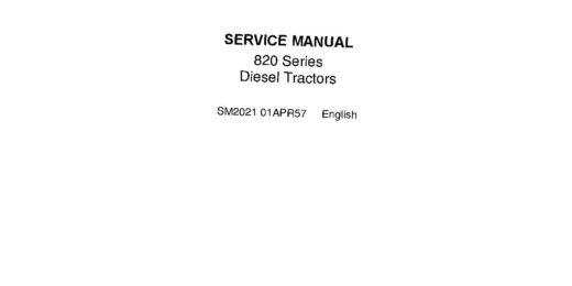 John Deere 80, 820 and 830 Diesel Tractors Service Manual SM2021