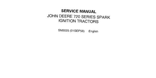 John Deere 80 (SN: 8000000-), 820 (SN: 8200000-) and 830 (SN: 8200000-) Tractors Service Manual SM2025